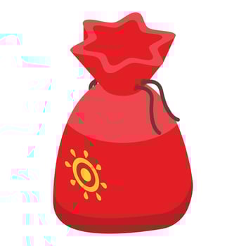 Lucky pouch icon, isometric style vector