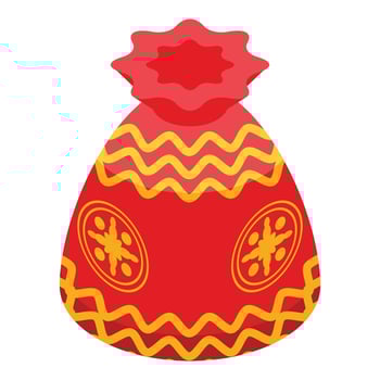 China lucky bag icon, isometric style vector