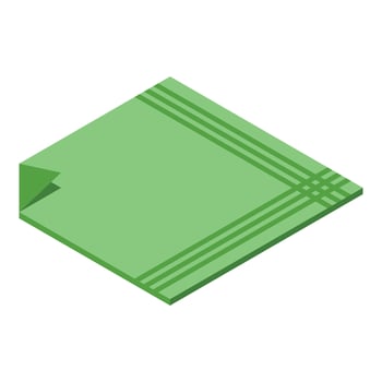 Personal handkerchief icon, isometric style vector