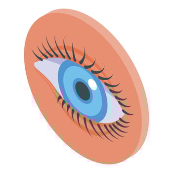 Eye vision icon, isometric style vector