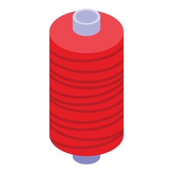Sewing thread icon, isometric style vector