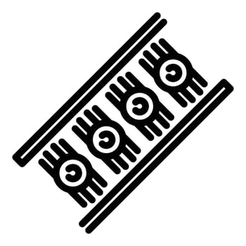Led stripe icon, outline style vector
