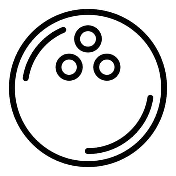 Bowling ball icon, outline style vector
