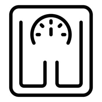 Body weight icon, outline style vector