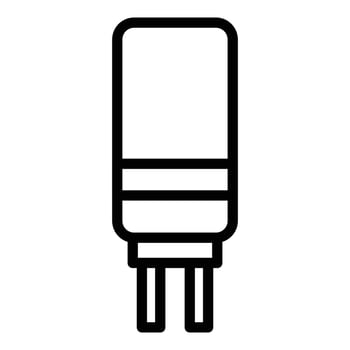Resistor icon, outline style vector