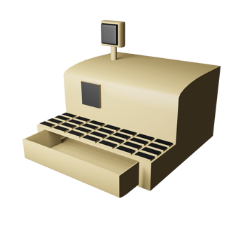 Cash Register Icon 3D png