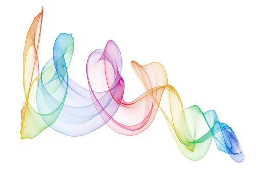 Abstract colorful wave flowing isolated background design png