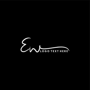 EW logo, hand drawn EW letter logo, EW signature logo, EW ereative logo, EW monogram logo vector