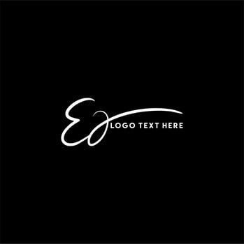 EJ logo, hand drawn EJ letter logo, EJ signature logo, EJ ereative logo, EJ monogram logo vector