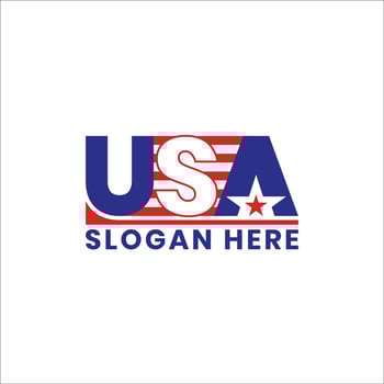 Made in the USA logo, labels and badges vector set on white background