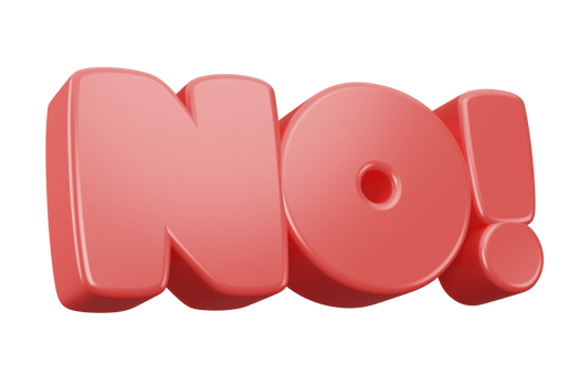 no 3d render text phrase inscription png