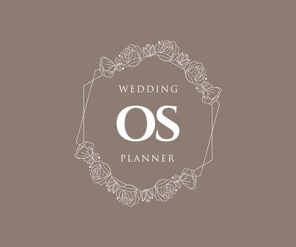 OS Initials letter Wedding monogram logos collection, hand drawn modern minimalistic and floral templates for Invitation cards, Save the Date, elegant identity for restaurant, boutique, cafe in vector