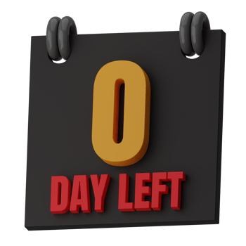 0 Day Left 3D Illustration png