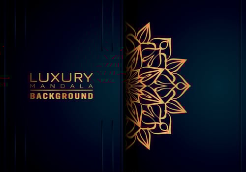 Luxury ornamental mandala background, arabesque style vector