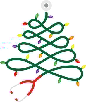 Christmas Nurse Stethoscope design vector
