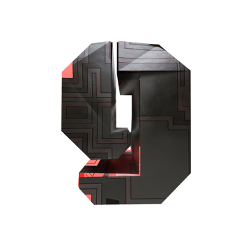sci-fi text effect letter g. 3d render png