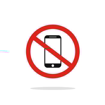 Turn off your phone vector illustration