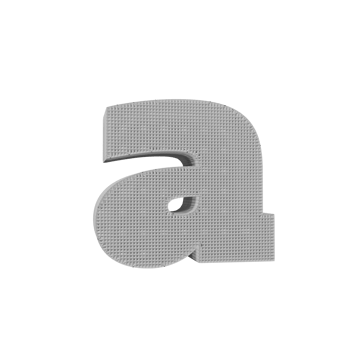 wireframe text effect letter a. 3d render png