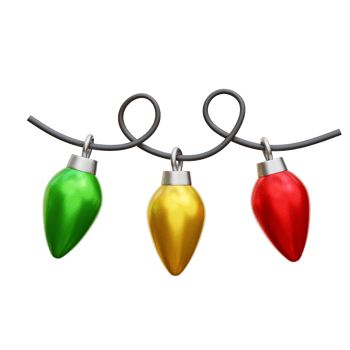 Christmas light 3d icon render illustration png
