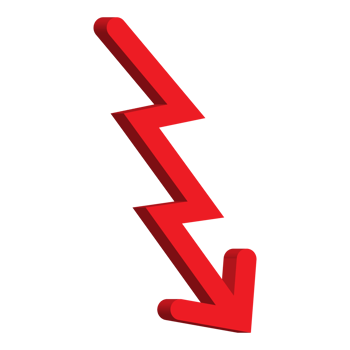 3D down arrow icon free png