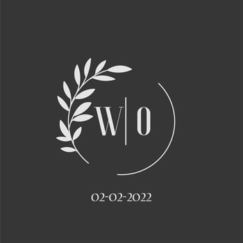 Initial letter WO wedding monogram logo design inspiration vector