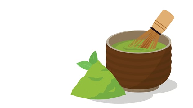 Matcha cup vector. green tea vector. wallpaper. Green tea poster design. tea whisk vector. vector