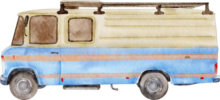 watercolor van clip art element png