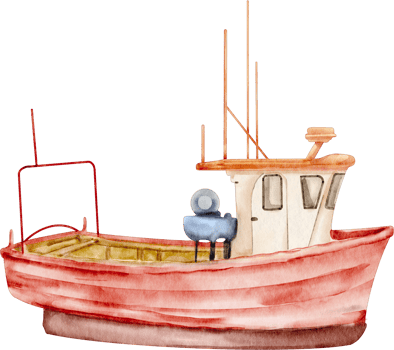 watercolor fishing boat png