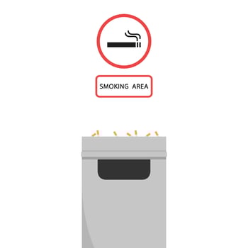 smoking area. smoking area wallpaper. poster design. free space for text. copy space. smoking area illustration. smoking area sign. vector