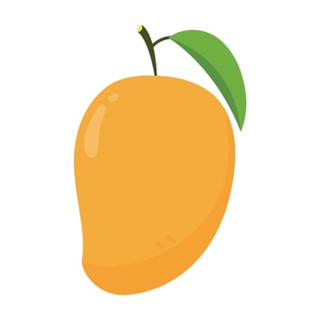 Mango vector. Mango on white background. logo design. Mango cartoon vector. Thailand dessert. vector
