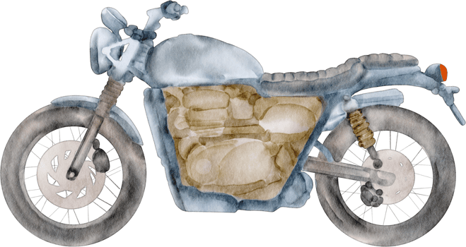 watercolor motocycle element clip art png