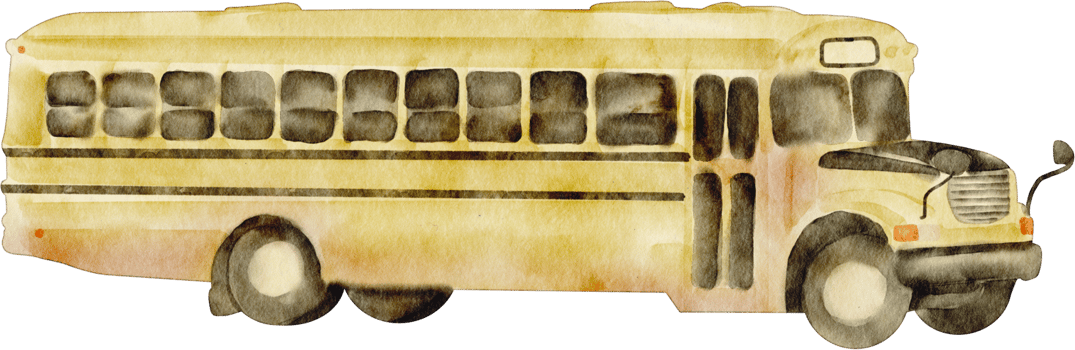 watercolor bus element clip art png