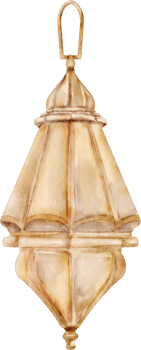 watercolor lantern boho element png