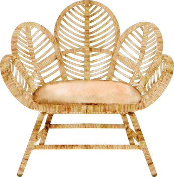 watercolor chair boho element png