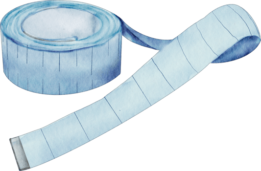 watercolor measuring tape png