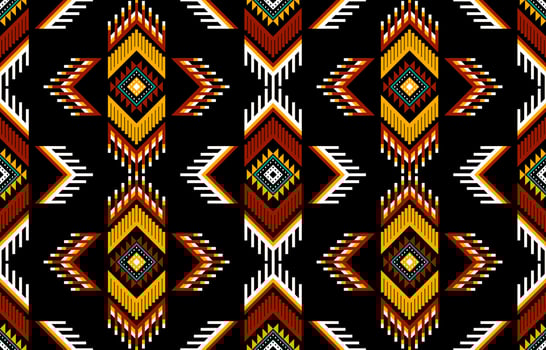 Geometric ethnic oriental seamless pattern traditional Design for background, carpet, wallpaper, clothing, wrapping, batik, fabric, Vector, illustration, embroidery style. vector