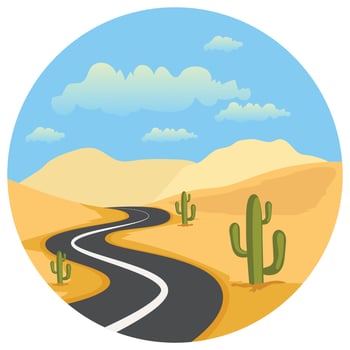 Landscape nature beautiful illustration. vector