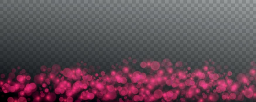 Blurred light sparkle elements. Glitters isolated on transparent background. vector