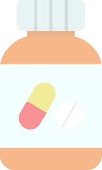 Tablets Bottle Vector Icon Design
