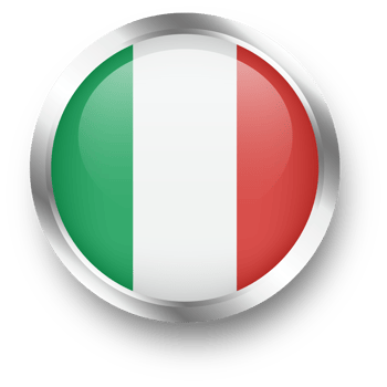 Official flag of Italy in silver circle shape. Nation flag illustration. png