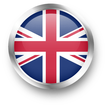 Official flag of United kingdom in silver circle shape. Nation flag illustration. png