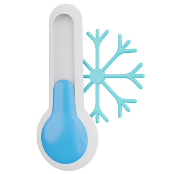cold temperature 3d rendering icon illustration, winter season png