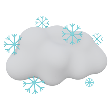 snowing 3d rendering icon illustration, winter season png