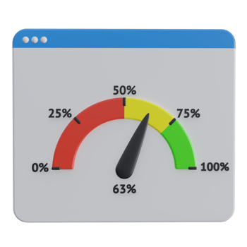 web speed 3d rendering icon illustration, chart png