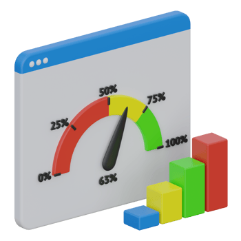 web speed 3d rendering icon illustration, chart png