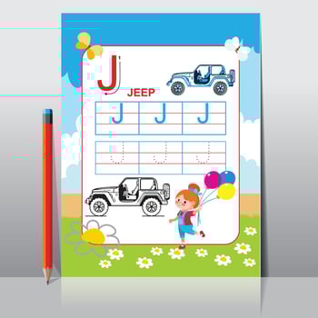 Abc Kids activity worksheet for school material vector