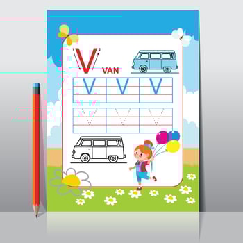 Abc Kids activity worksheet for school material vector