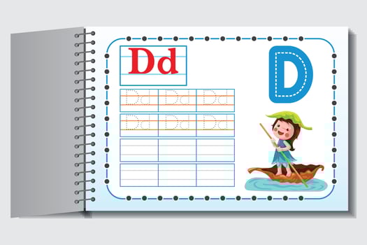 Abc Kids activity worksheets for students with cartoon and colorful background vector