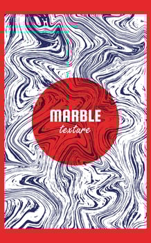 Abstract marble pattern, watercolor pattern, wood texture, aqua ink painting background. Navy and Red colours. Trendy textile, fabric, wrapping. Vector Illustration