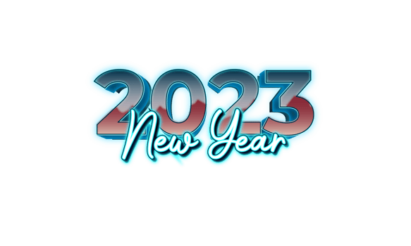 2023 text in retro style png